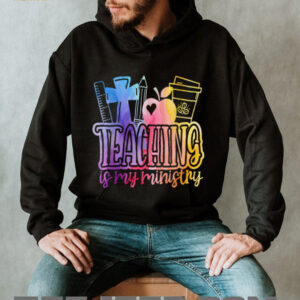 Teaching Is My Ministry Flower Jesus Christian Teacher Shirt