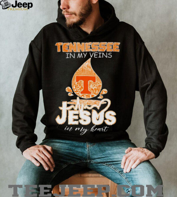 Tennessee Volunteers in my veins Jesus in my heart 2025 shirt