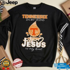 Tennessee Volunteers in my veins Jesus in my heart 2025 shirt