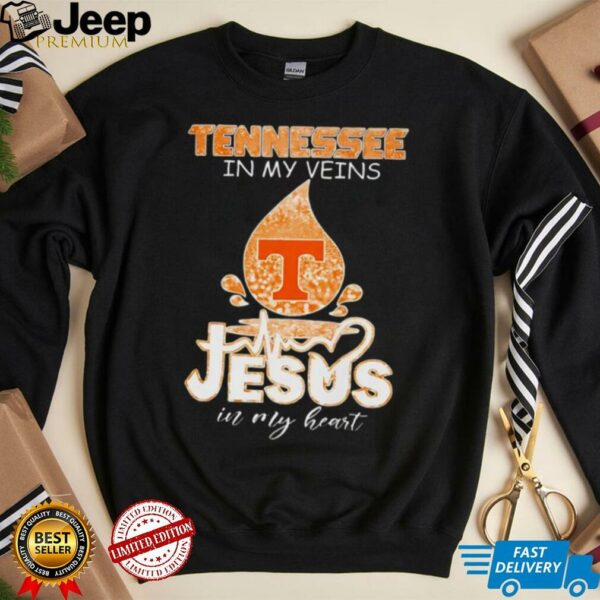 Tennessee Volunteers in my veins Jesus in my heart 2025 shirt