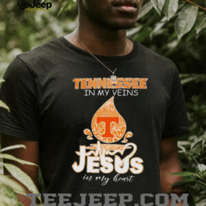 Tennessee Volunteers in my veins Jesus in my heart 2025 shirt