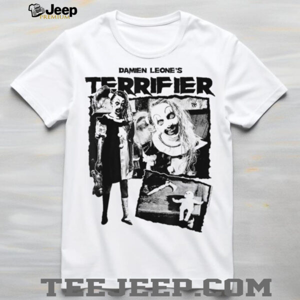 Terrifier Little Pale Girl Creepy Collage Horror Movie T Shirt