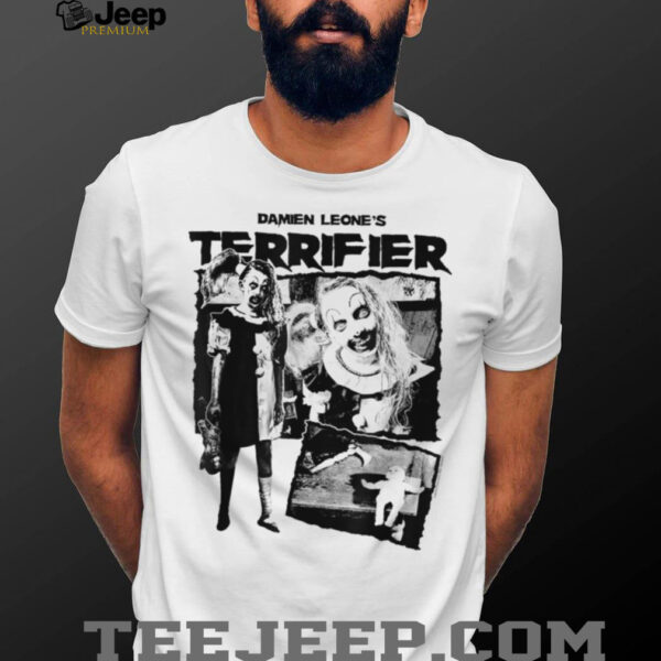 Terrifier Little Pale Girl Creepy Collage Horror Movie T Shirt