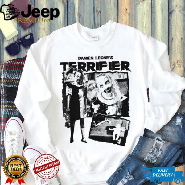 Terrifier Little Pale Girl Creepy Collage Horror Movie T Shirt
