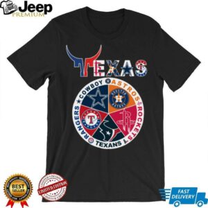 Texas Sports Teams Logo Cowboys x Astros x Rockets x Texans x Rangers Shirt