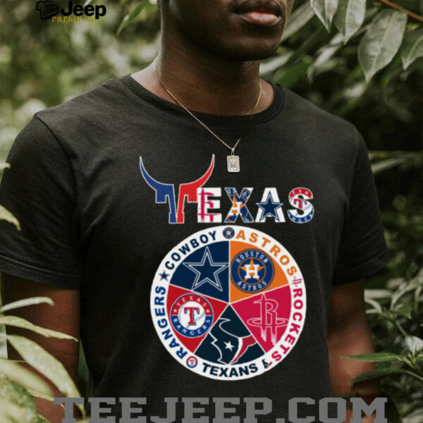 Texas Sports Teams Logo Cowboys x Astros x Rockets x Texans x Rangers Shirt