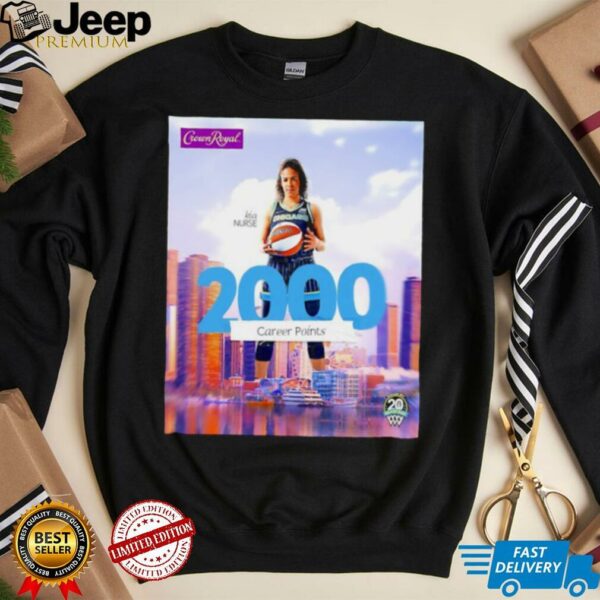 That’s 2000 Career Points for Kia Nurse Chicago Sky shirt