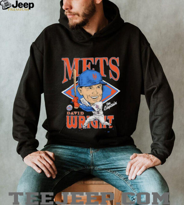 The Captain David Wright New York Mets Caricature Signature T Shirt
