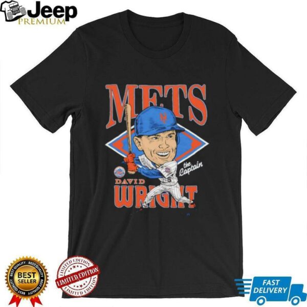 The Captain David Wright New York Mets Caricature Signature T Shirt