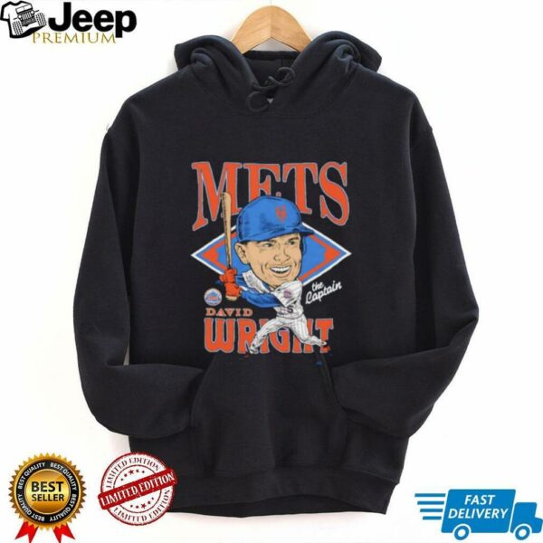 The Captain David Wright New York Mets Caricature Signature T Shirt
