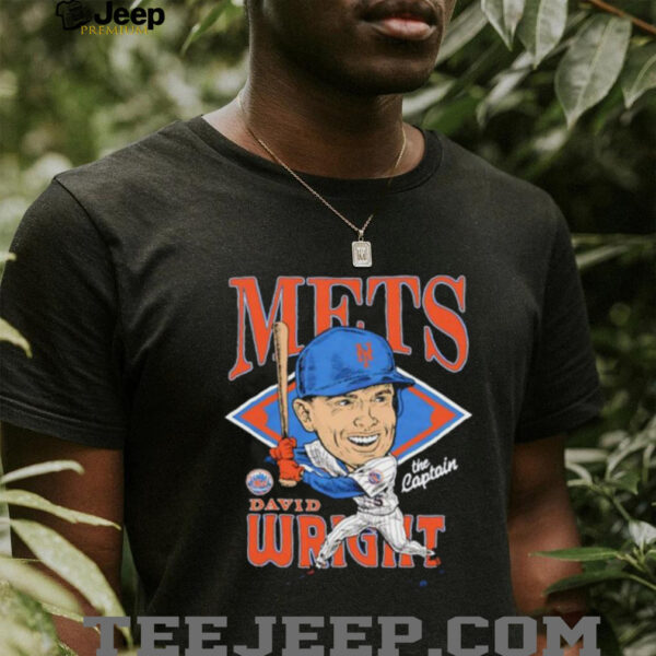 The Captain David Wright New York Mets Caricature Signature T Shirt