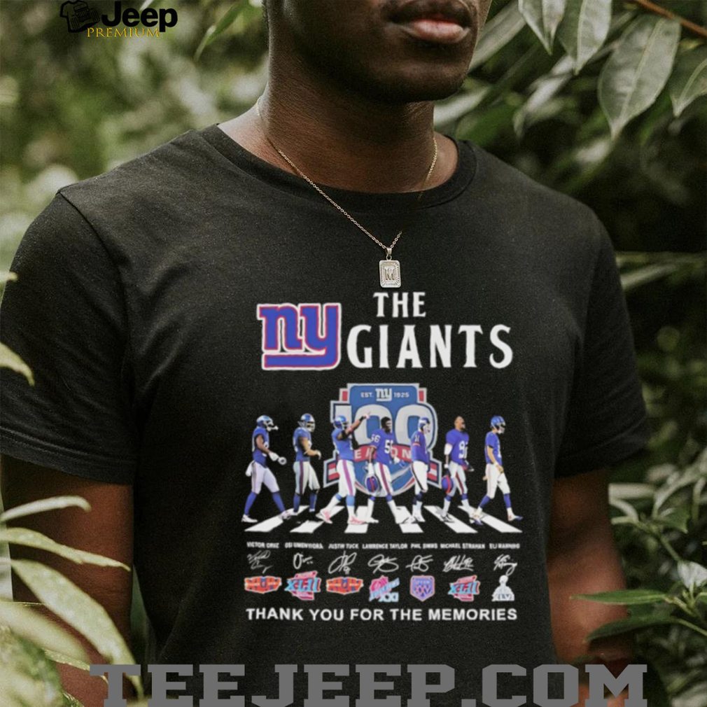 The Giants walking 100th anniversary thank you for the memories signatures Shirt The Giants walking 100th anniversary thank you for the memories signatures Shirt