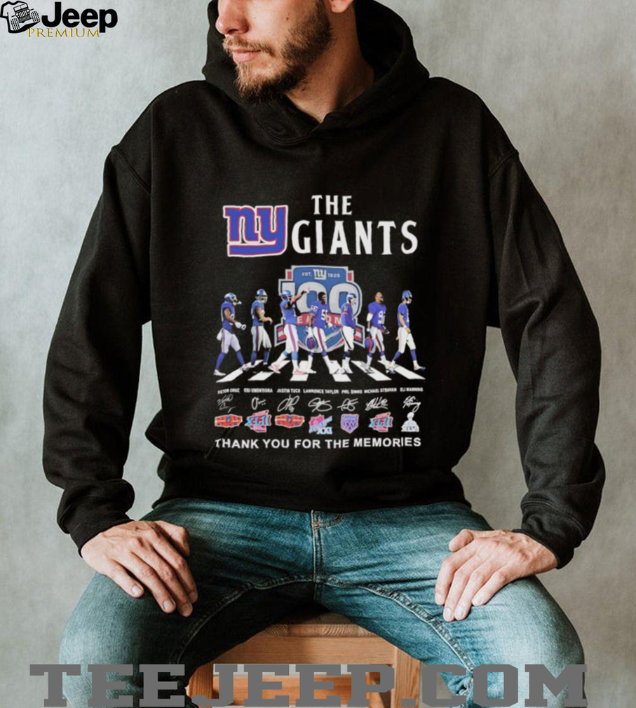 The Giants walking 100th anniversary thank you for the memories signatures Shirt The Giants walking 100th anniversary thank you for the memories signatures Shirt