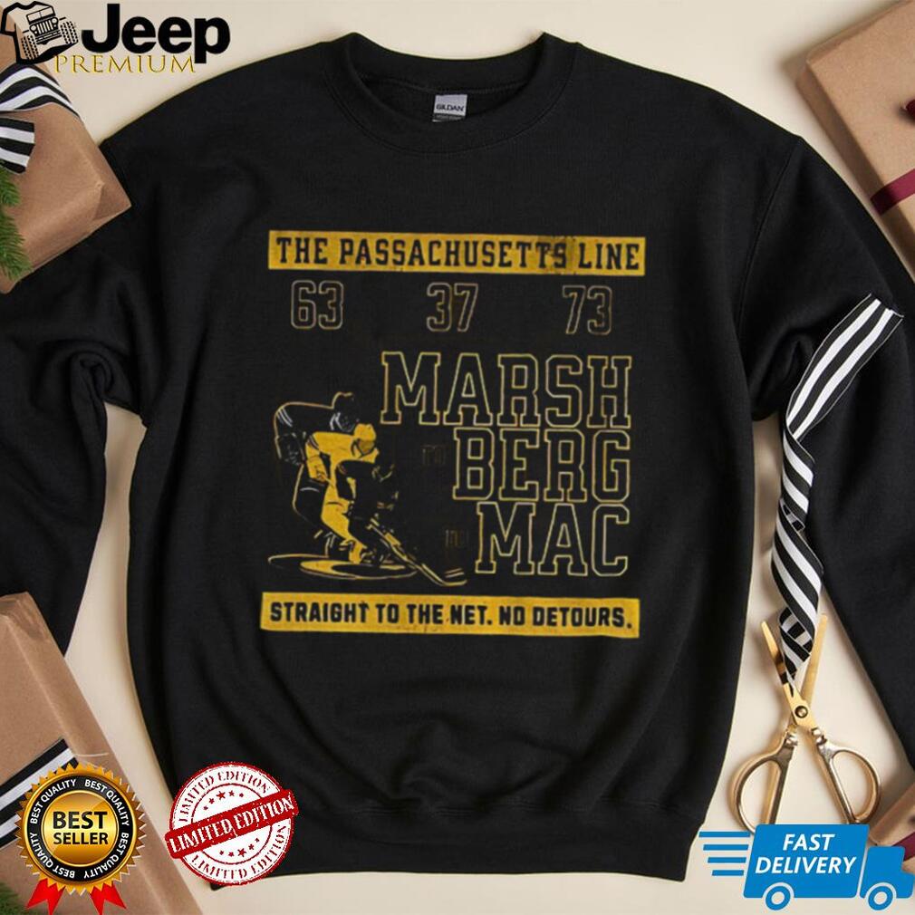 The Passachusetts Line Boston Bruins Hockey Marsh Berg Mac Straight To The Net No Detours shirt The Passachusetts Line Boston Bruins Hockey Marsh Berg Mac Straight To The Net No Detours shirt
