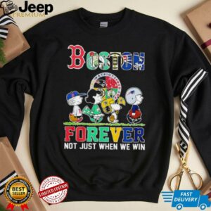 The Peanuts Boston Sports Teams crossing forever not just when we win shirt