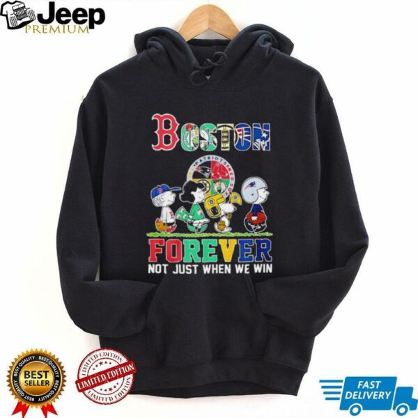 The Peanuts Boston Sports Teams crossing forever not just when we win shirt