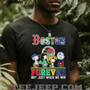 The Peanuts Boston Sports Teams crossing forever not just when we win shirt