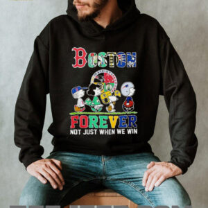 The Peanuts Boston Sports Teams crossing forever not just when we win shirt
