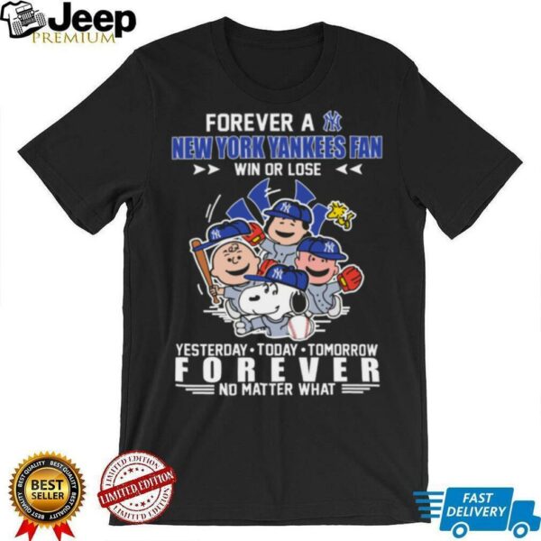 The Peanuts Characters Forever A New York Yankees Fan Win Or Lose Tee