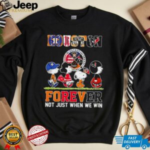 The Peanuts Houston Sports Teams crossing forever not just when we win shirt