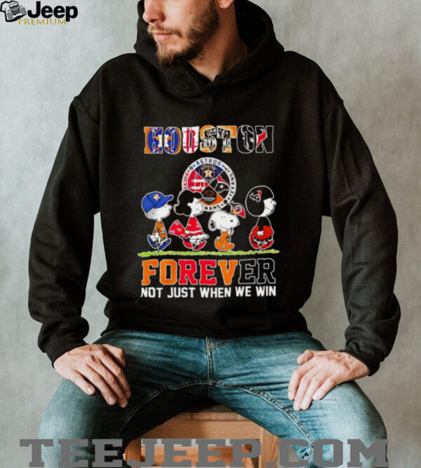 The Peanuts Houston Sports Teams crossing forever not just when we win shirt