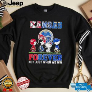 The Peanuts Kansas Sports Teams crossing forever not just when we win shirt