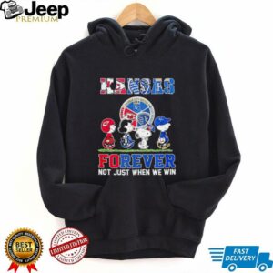 The Peanuts Kansas Sports Teams crossing forever not just when we win shirt