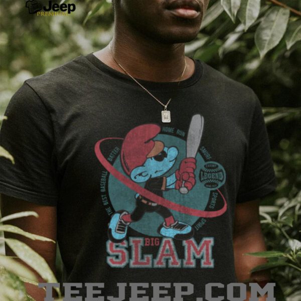 The Smurfs Big Slam Baseball Retro 90’s Cartoon Shirt
