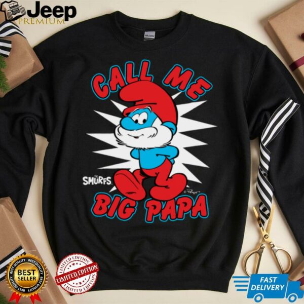 The Smurfs Call Me Big Papa Smurf Retro Cartoon Shirt
