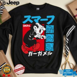 The Smurfs Gargamel Kanji Collage Vintage Cartoon Shirt