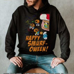 The Smurfs Happy Smurf oween Halloween Pumpkin Retro Cartoon Shirt