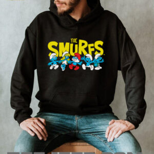 The Smurfs Logo with Smurfs Cast Retro Cartoon Shirt