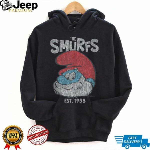 The Smurfs Vintage Papa Smurf Est. 1958 Retro Cartoon Shirt