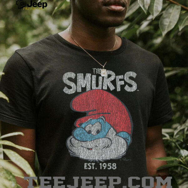 The Smurfs Vintage Papa Smurf Est. 1958 Retro Cartoon Shirt