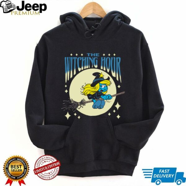 The Smurfs Witching Hour Smurfette Halloween Retro Cartoon  Shirt