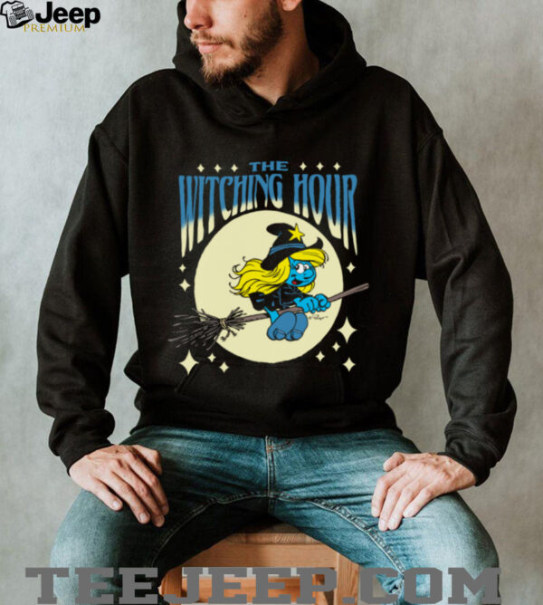 The Smurfs Witching Hour Smurfette Halloween Retro Cartoon  Shirt