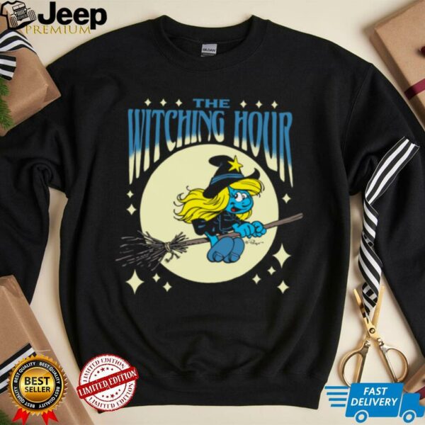 The Smurfs Witching Hour Smurfette Halloween Retro Cartoon  Shirt