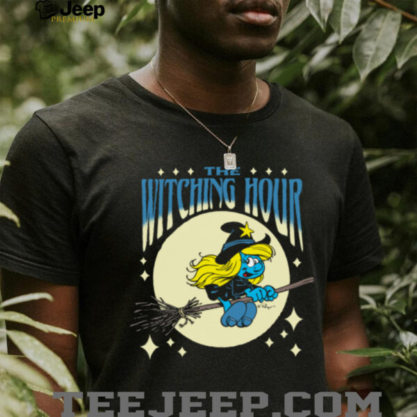The Smurfs Witching Hour Smurfette Halloween Retro Cartoon  Shirt