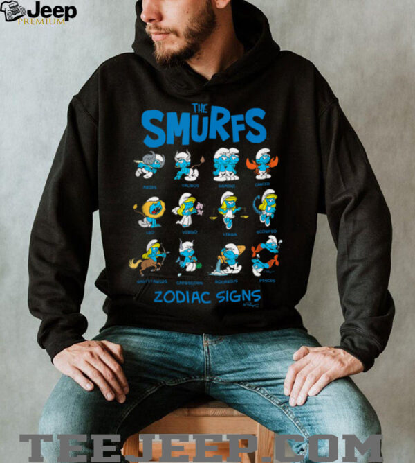 The Smurfs Zodiac Signs Cute Retro Cartoon Shirt