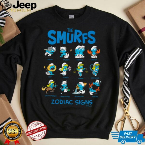 The Smurfs Zodiac Signs Cute Retro Cartoon Shirt