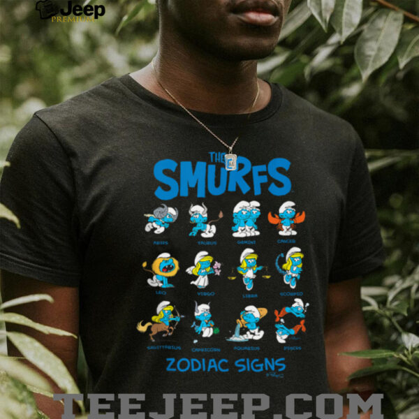 The Smurfs Zodiac Signs Cute Retro Cartoon Shirt