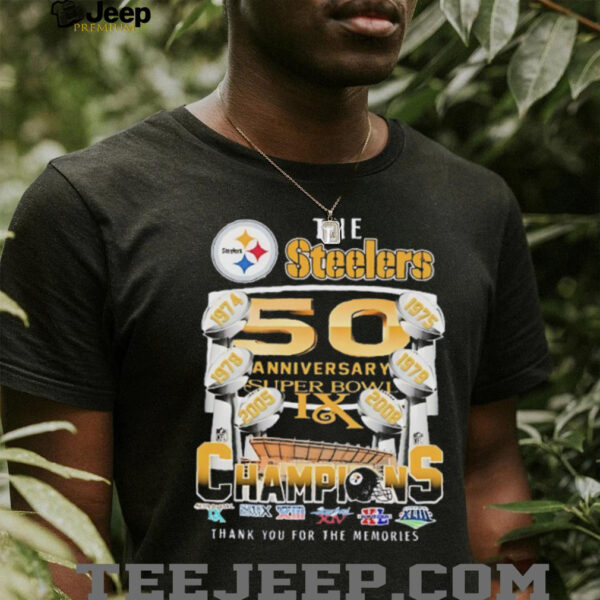 The Steelers 50th Anniversary Super Bowl 6 Time Champions shirt