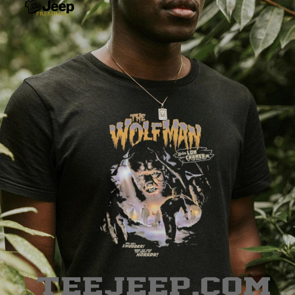 The Wolf Man howling at the moon, creating a sense of dread