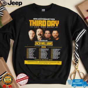 Third Day Zach Williams All The Hits 30th Anniversary Tour 2026 Poster Shirt