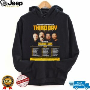 Third Day Zach Williams All The Hits 30th Anniversary Tour 2026 Poster Shirt