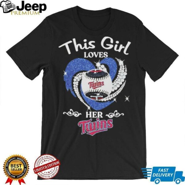 This girl love Minnesota Twins baseball heart diamond