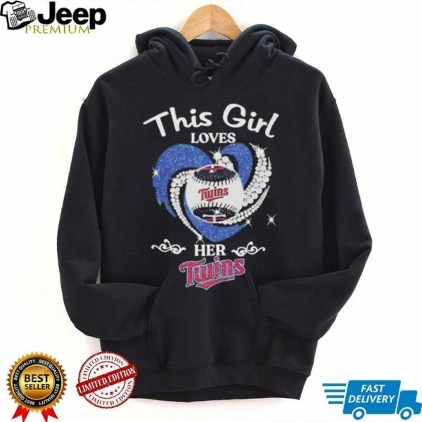 This girl love Minnesota Twins baseball heart diamond
