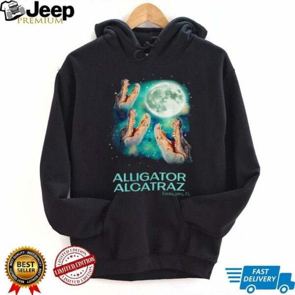 Three Alligator Alcatraz Everglades Florida under moon shirt