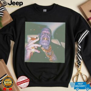 Thug Life Thanos grillz smoking shirt