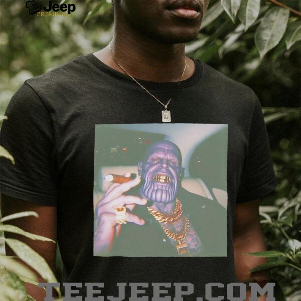 Thug Life Thanos grillz smoking shirt